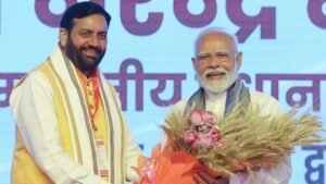 Yamunanagar: प्रधानमंत्री नरेंद्र मोदी ने की विकसित भारत-विकसित हरियाणा समारोह में शिरकत