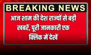 Today Evening News: दोपहर-शाम की देश राज्यों से बड़ी खबरें, फटाफट देखें पूरी जानकारी