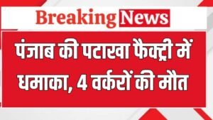 Punjab News: पंजाब की पटाखा फैक्ट्री में लगी आग, 4 कर्मचारियों की मौत