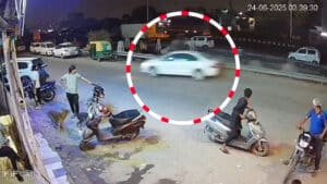 Gurugram Hit And Run : स्कोडा कार ने LLB छात्र को कुचला, CCTV में कैद खौफ़नाक मंज़र
