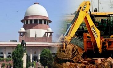Bulldozer Action On Illegal Structure