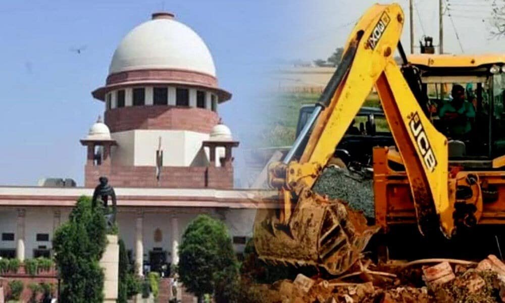 Bulldozer Action On Illegal Structure