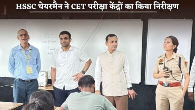 HSSC Chairman Himmat Singh inspected CET examination centers