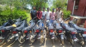 Gurugram में बाइक चोर गिरोह का भंडाफोड़,4 गिरफ्तार, 9 चोरी की बाइक बरामद