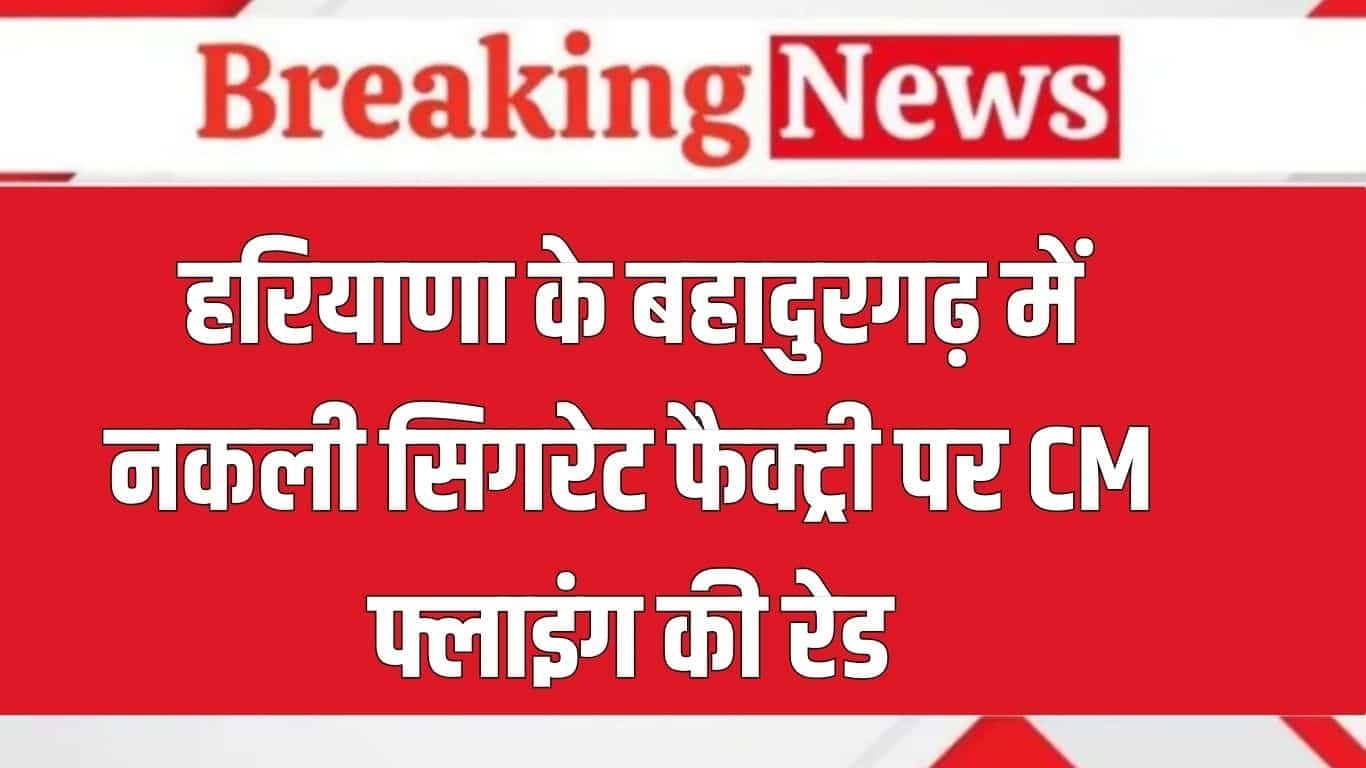 Haryana News: CM Flying raids fake cigarette factory in Haryana, more than 7 lakh fake cigarettes recovered