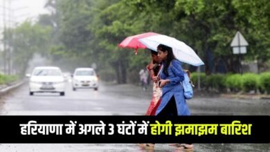 Haryana Rain Alert: There will be heavy rain in Haryana in the next 3 hours, IMD has issued an alert