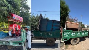 MCG Action : नगर निगम ने सात जगहों पर चलाया अतिक्रमण हटाओ अभियान