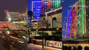 Happy Diwali : रंगबिरंगी रोशनी में नहाया गुरुग्राम ! जगमग हुआ साइबर सिटी, आसमान से उतर आई जन्नत ! देखें VIDEO