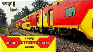 Double Decker Train जयपुर-दिल्ली डबल डेकर एक्सप्रेस की समय-सारणी में आंशिक बदलाव