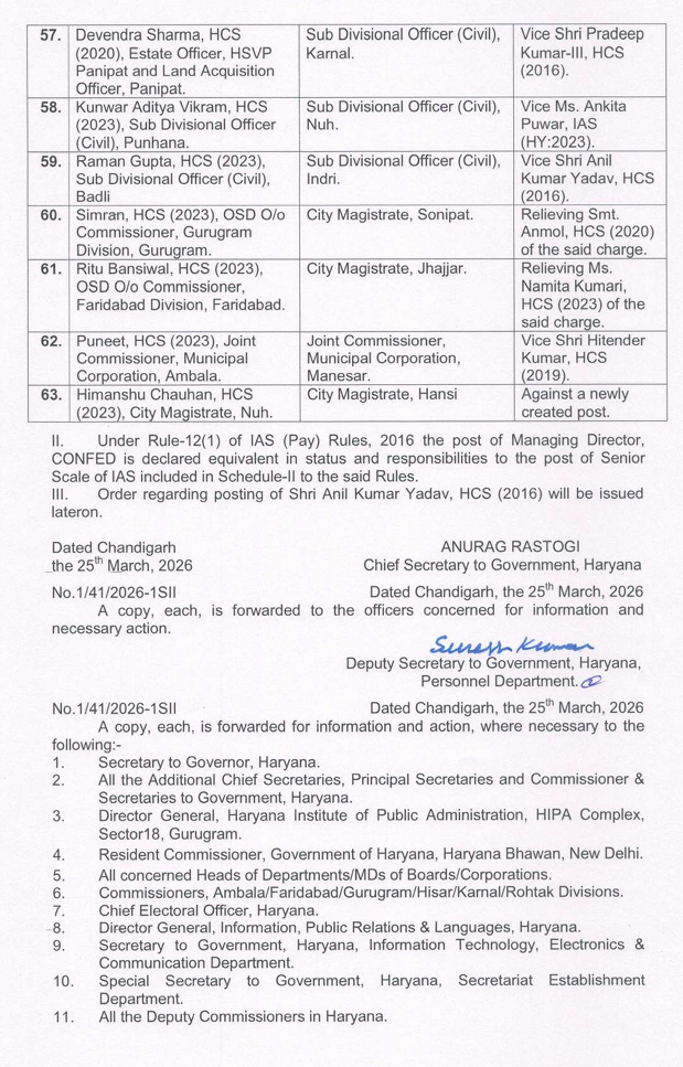 IAS-HCS Transfer List