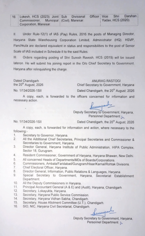 IAS-HCS Transfer List
